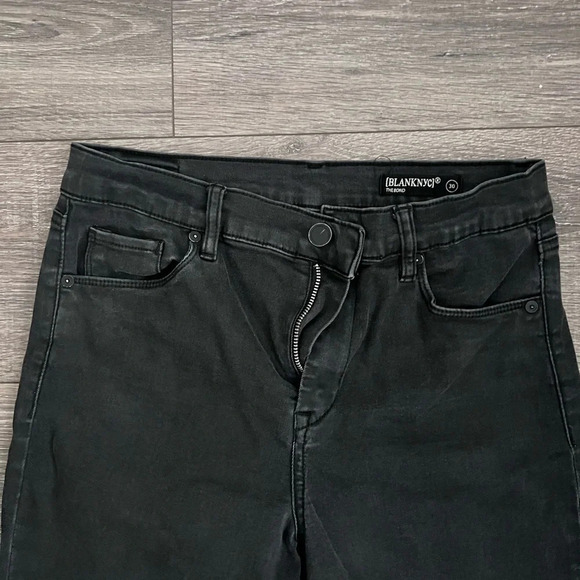 BLANKNYC The Bond Jeans Womens Size 30 Skinny Black Zipped Detail Ankle - Picture 2 of 8